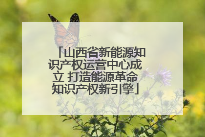 山西省新能源知识产权运营中心成立 打造能源革命知识产权新引擎